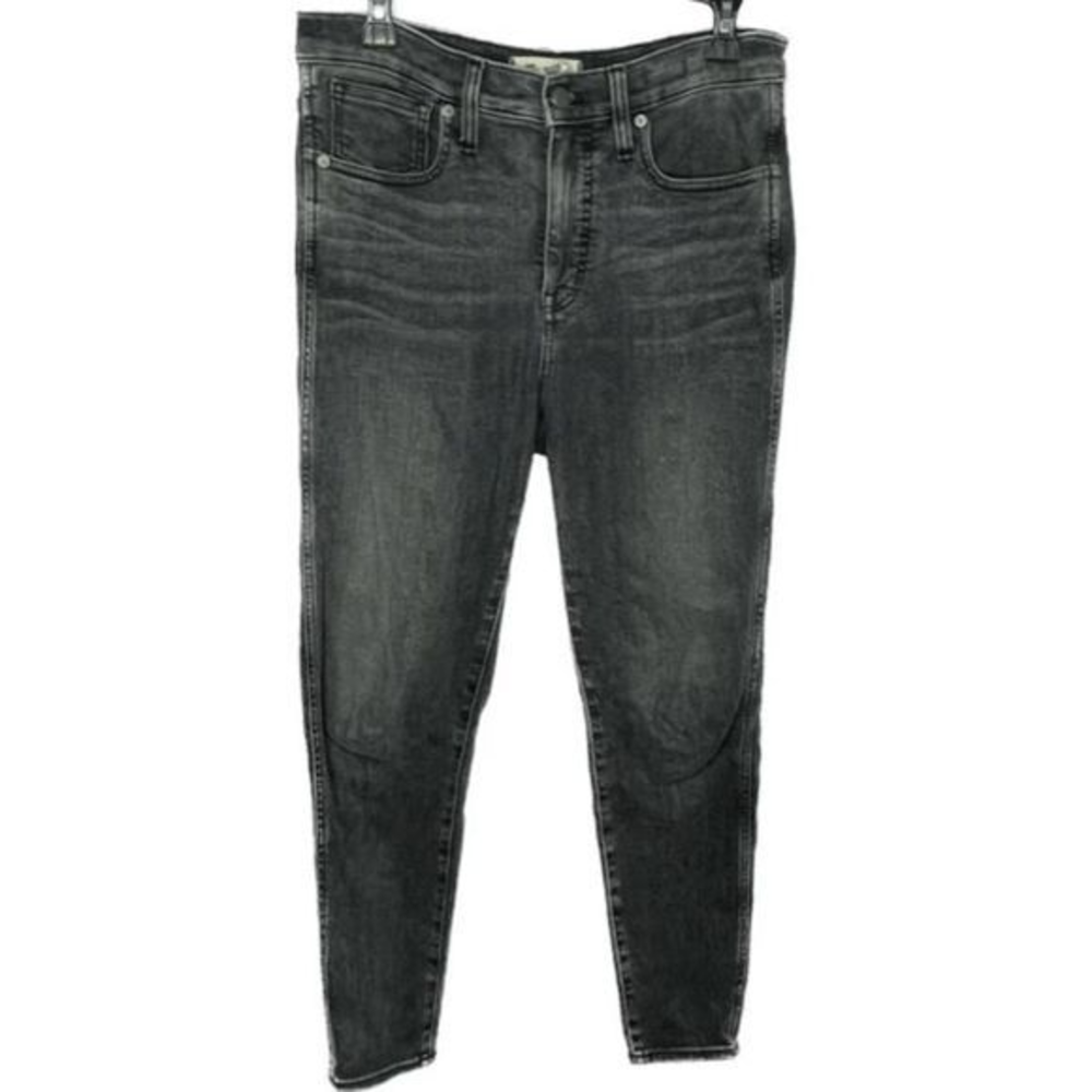 Madewell Black 10" High Rise‎ Skinny Crop Jeans Tall